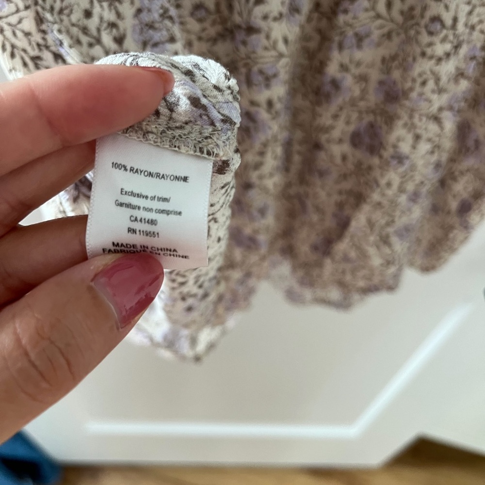 Gentle Fawn Lavender and Beige Floral Skirt - Picture 5 of 5